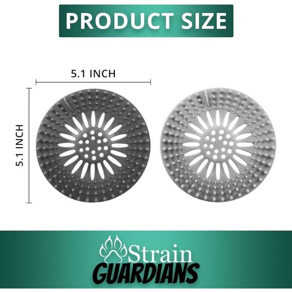 NWT (2) Strain Guardians Durable Silicone Sink Drain Strainers, Clog Free - Picture 7 of 9